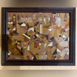 Original abstract painting by seattle outsider artist